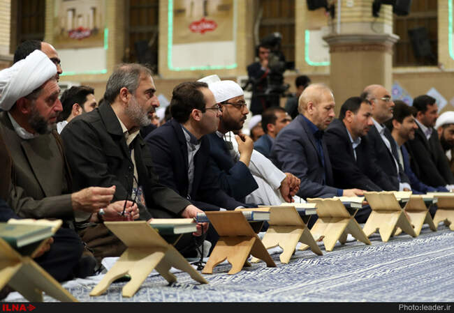 دیدار شرکت‌کنندگان مسابقات بین‌المللی قرآن با رهبر انقلاب 