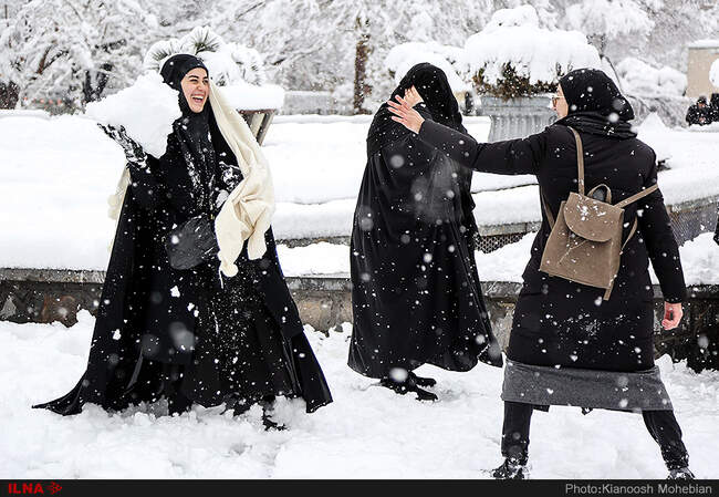 صبح برفی تهران