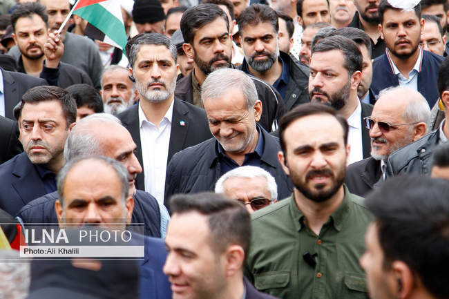 مراسم راهپیمایی روز قدس با حضور رئیس جمهور