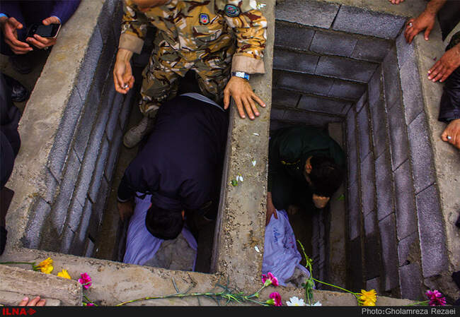 تشیع پیکر مطهر دو شهید گمنام در ساری‎