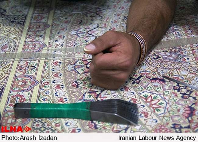 کارگاه پرداخت فرش در شهر قم