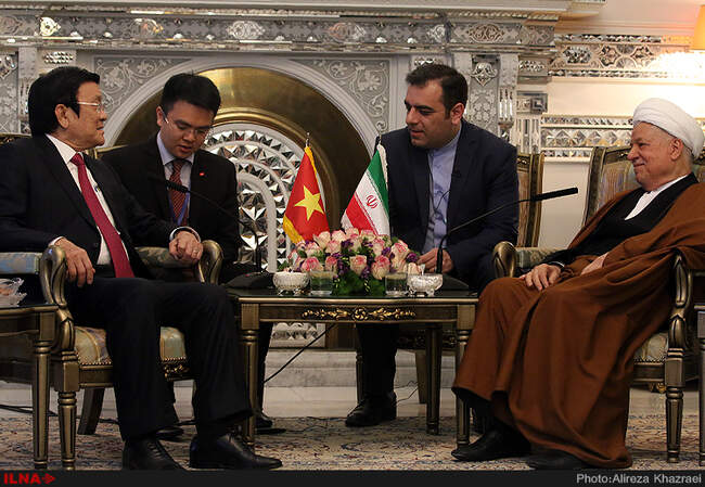 دیدار آیت الله هاشمی رفسنجانی با رئیس جمهوری ویتنام