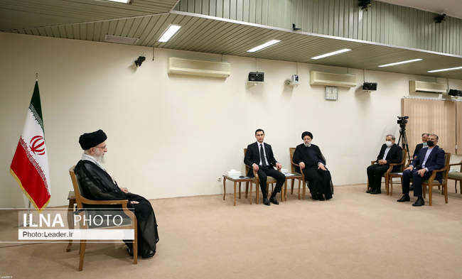 دیدار رئیس‌جمهوری ترکمنستان و هیئت همراه با رهبر انقلاب