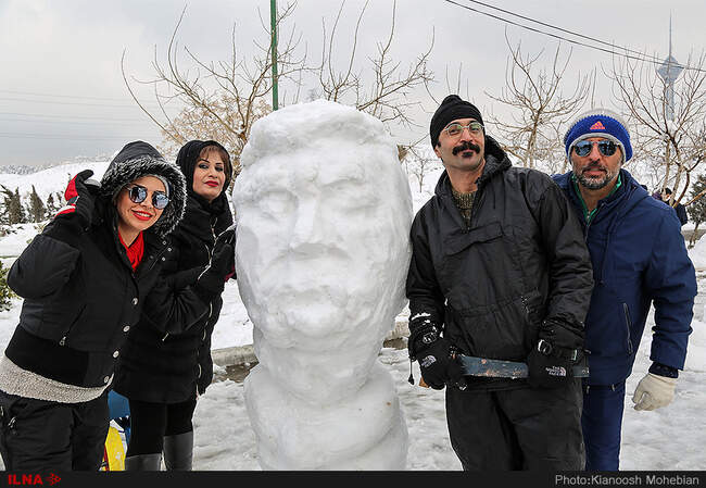 جشنواره ساخت مجسمه های برفی در تهران