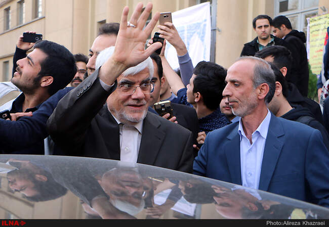 حضور دکتر عارف و مهندس جلودار زاده در دانشگاه تهران