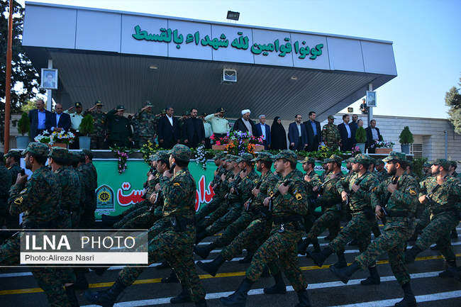 برگزاری صبحگاه مشترک نیروهای مسلح قزوین با حضور معاون پارلمانی رئیس 