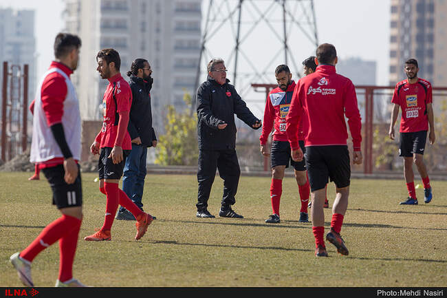 گزارش تصویری تمرین پرسپولیس در زمین پژوهشگاه نفت