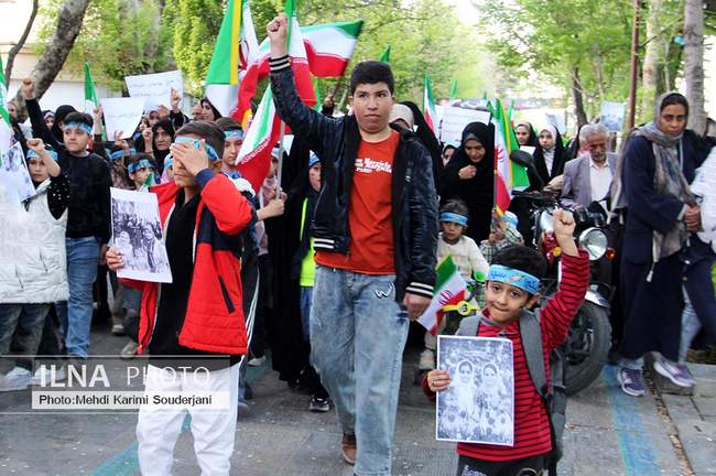 راهپیمایی کودکان علیه  جنایات آمریکایی_صهیونی در اصفهان