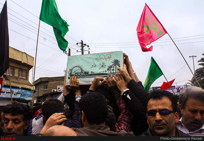 تشیع پیکر مطهر دو شهید گمنام در ساری‎
