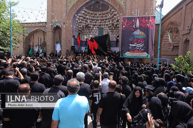 آیین نخلگردانی ظهر عاشورا در تفرش
