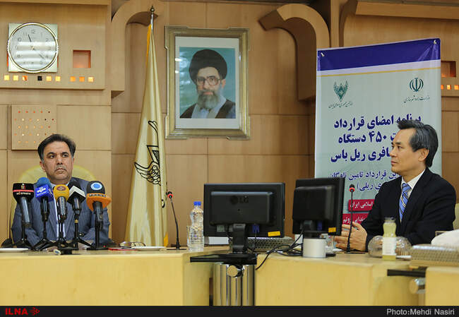گزارش تصویری/ امضای قرارداد ساخت 450 دستگاه واگن مسافری ریل باس