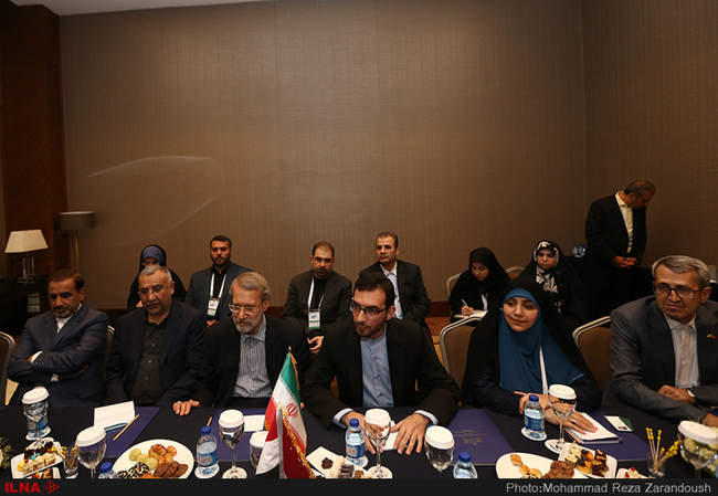 دیدار و نشست مشترک علی لاریجانی با رؤسای مجالس عراق ، آذربایجان ، قزا