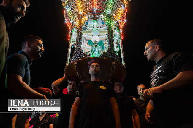 مراسم عزاداری شب عاشورای حسینی در قزوین 