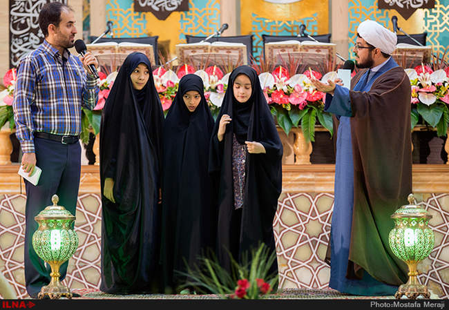 مراسم جزء خوانی قرآن کریم در حرم مطهر حضرت معصومه