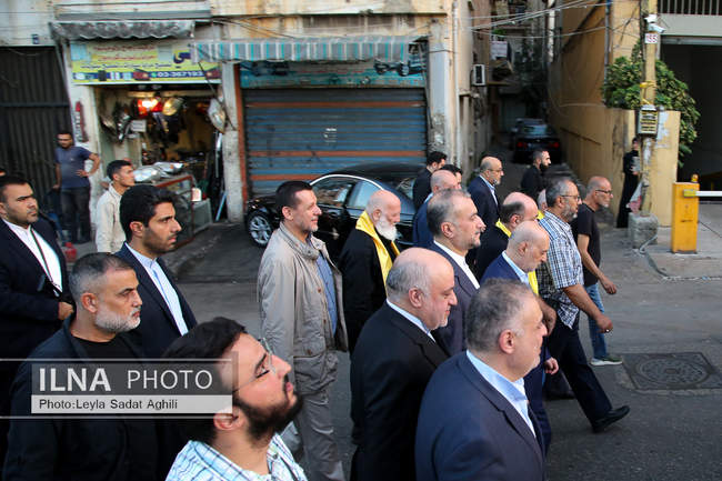 ادای احترام امیرعبداللهیان به شهدای مقاومت در بیروت