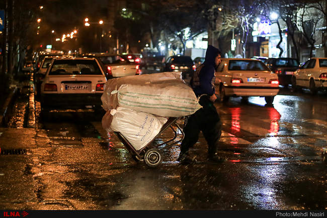 شب بارانی تهران
