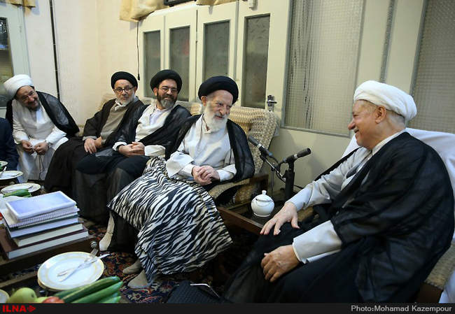 دیدار آیت الله هاشمی رفسنجانی و آیت الله شبیری زنجانی /مشهد