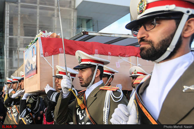 مراسم استقبال از پیکر سه شهید دریانورد نفتکش سانچی