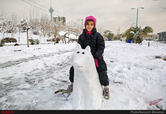 جشنواره ساخت مجسمه های برفی در تهران