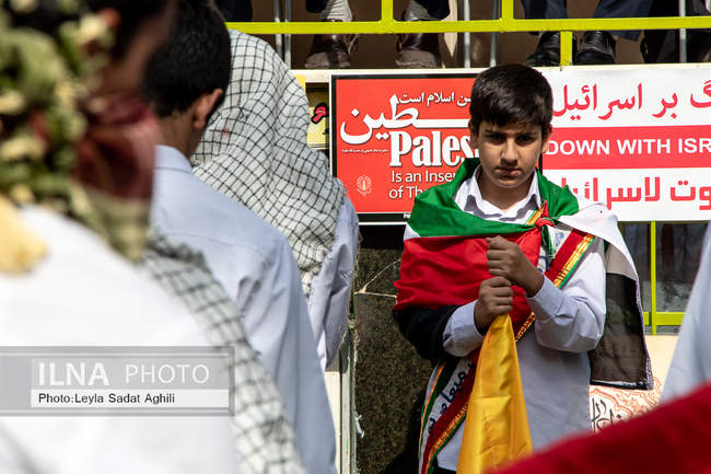 حمایت دانش آموزان در تهران از کودکان فلسطینی