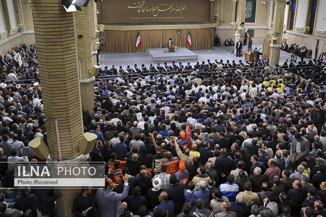 دیدار کارگران با مقام معظم رهبری