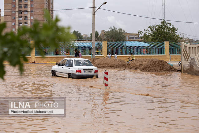سیل در یزد