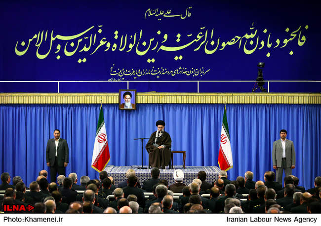 دیدار فرماندهان نیروی انتظامی جمهوری اسلامی با رهبر معظم انقلاب