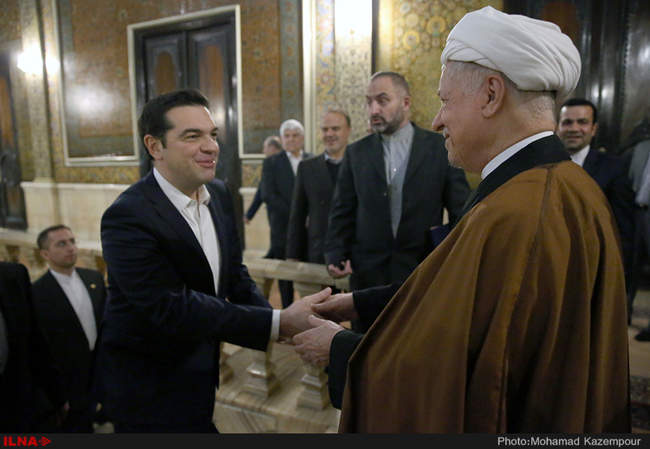 دیدار نخست وزیر یونان با آیت الله هاشمی رفسنجانی