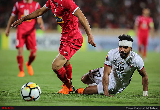 دیدار تیم های فوتبال پرسپولیس تهران و الجزیره امارات
