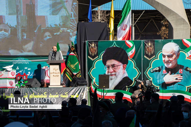 تشییع باشکوه پیکر‌های مطهر ۱۵۰ شهید گمنام در تهران/۲