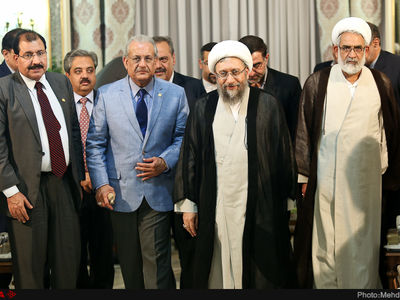 دیدار رییس قوه قضاییه با رضا ربانی رییس مجلس سنای پاکستان