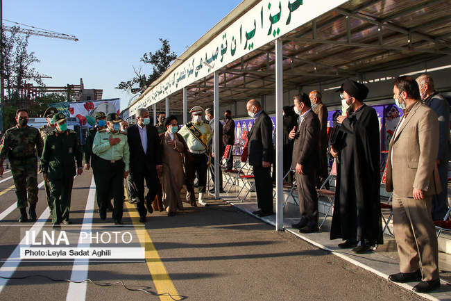 حضور  سردار رحیمی در مراسم صبحگاهی ستاد فاتب تهران
