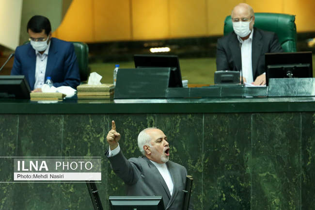 Zarif addresses Parliament open session