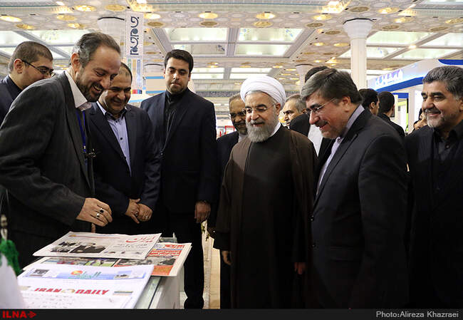 بازدید رییس جمهوری از نمایشگاه مطبوعات 