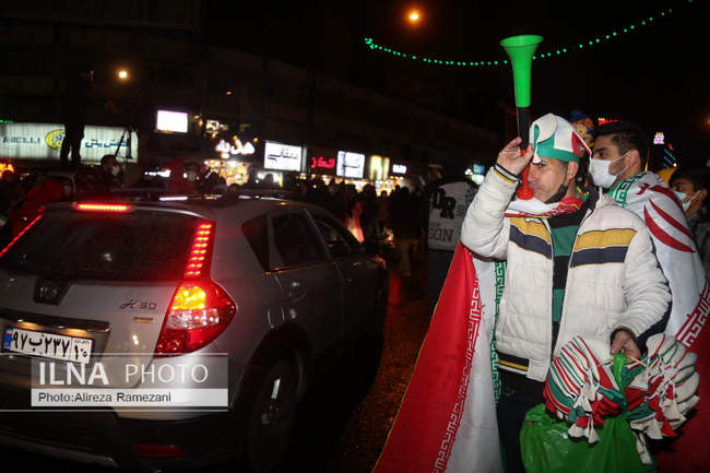 شادی مردم پس از صعود ایران به جام جهانی قطر