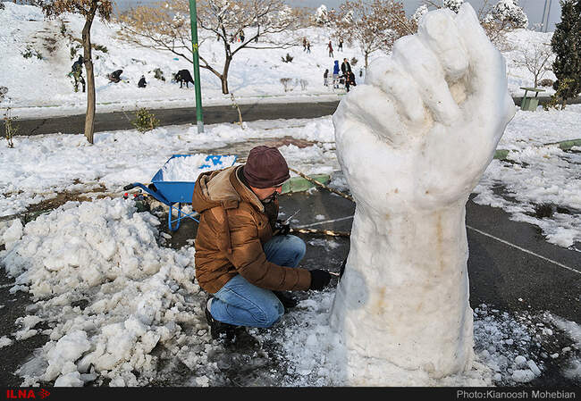 جشنواره ساخت مجسمه های برفی در تهران