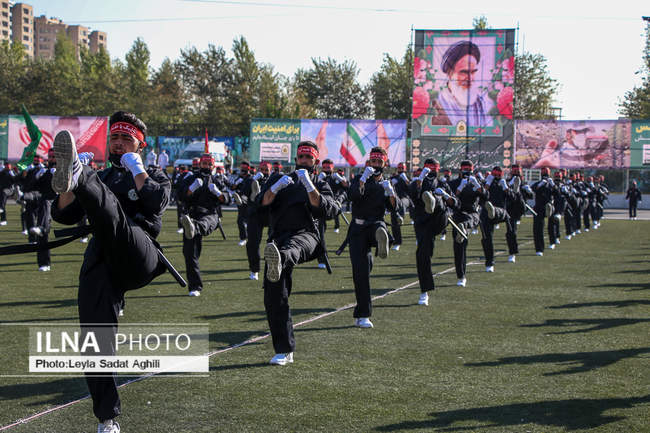 حضور  سردار رحیمی در مراسم صبحگاهی ستاد فاتب تهران