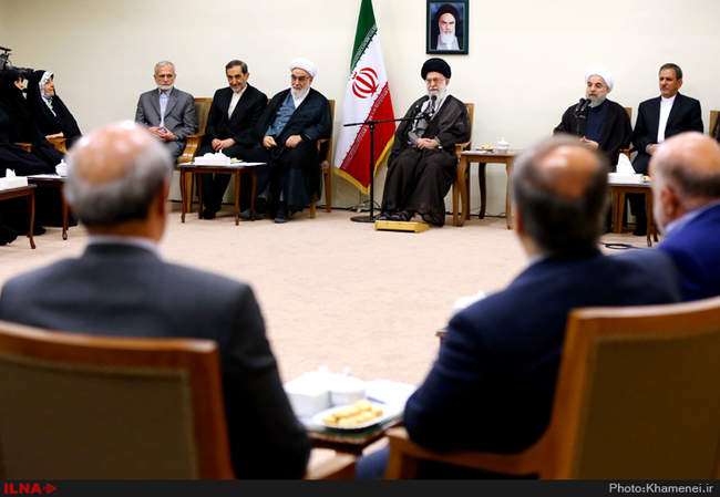 دیدار ‫رئیس جمهور و اعضای هیأت دولت با رهبر انقلاب