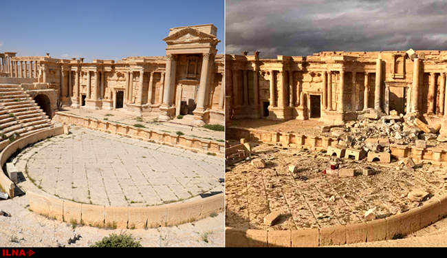 شهر باستانی پالمیرا قبل و بعد از جنگ