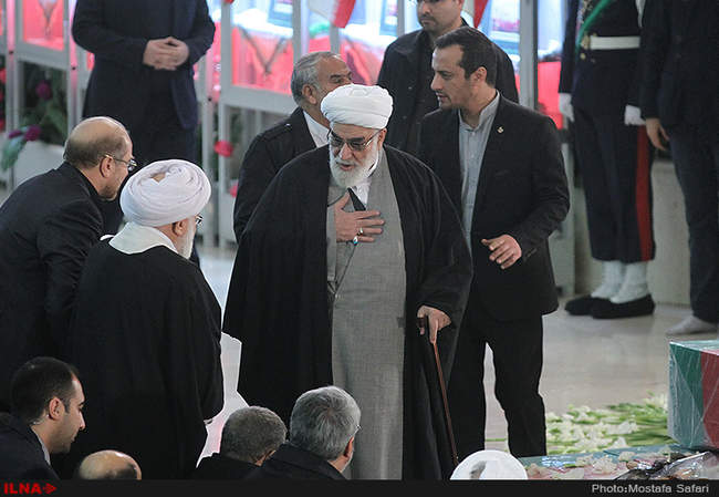 مراسم تشییع پیکر شهدای آتش‌نشان در مصلای امام خمینی(ره)/1