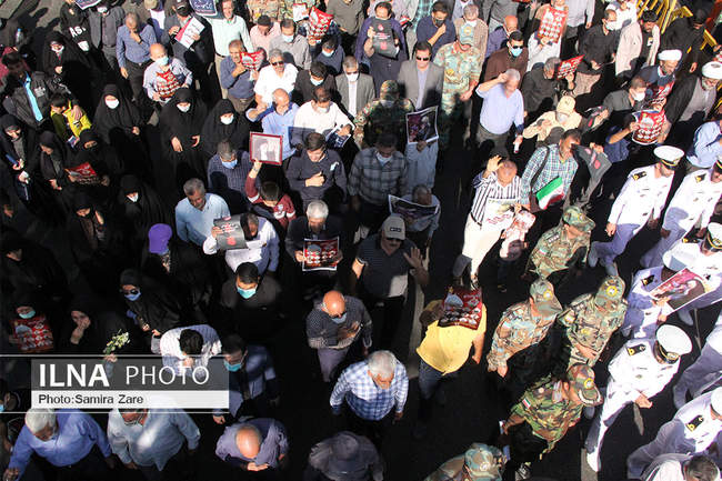 مراسم تشییع شهدای حادثه تروریستی حرم مطهر شاهچراغ(ع)