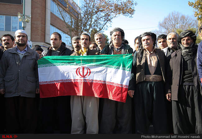 راهپیمایی مردم سنندج در محکوم کردن اقدام رئیس جمهور آمریکا
