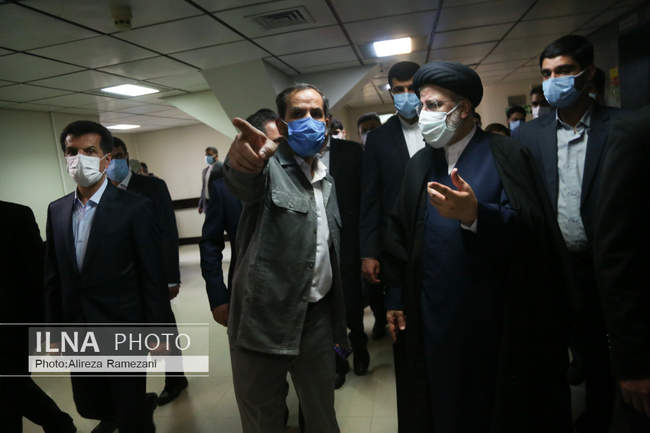 حضور حجت الاسلام سید ابراهیم رئیسی در بیمارستان میلاد تهران