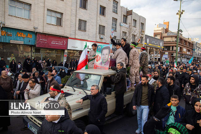 تشییع شهدای مدافع امنیت در قزوین به روایت تصویر