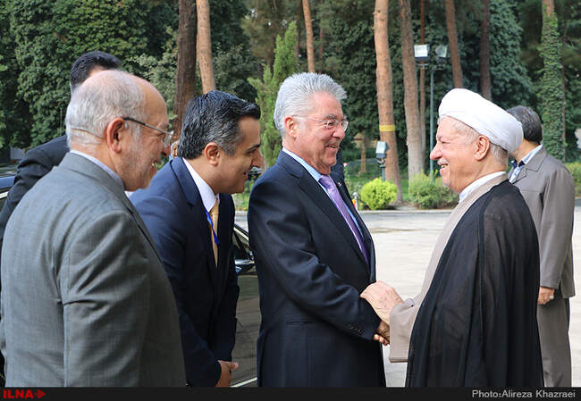 دیدار رییس جمهوری اتریش با آیت الله‌هاشمی رفسنجانی رییس مجمع تشخیص مصلحت نظام 