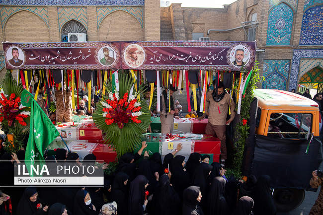 تشییع هشت لاله زهرایی در قزوین