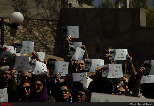 گردهمایی سینماگران بر مزار عباس کیارستمی