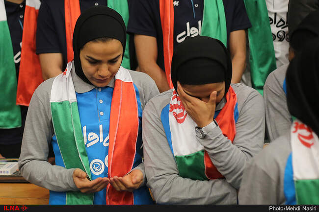  مراسم بدرقه تیم های فوتسال بانوان و آقایان برای حضور در مسابقات داخل سالن آسیا 