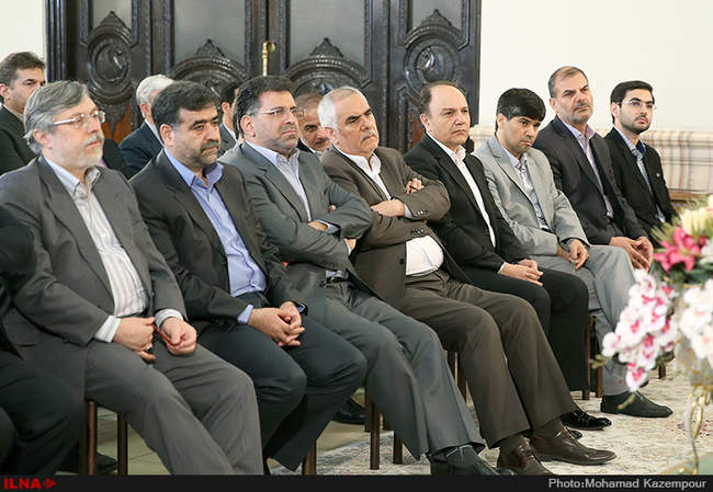 دیدار رئیس، معاونین و جمعی از مدیران سازمان تأمین اجتماعی با آیت الل