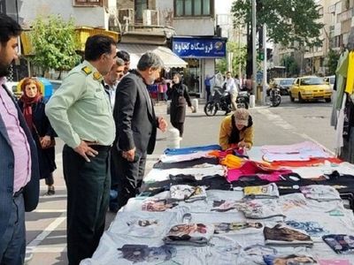اجرای طرح نظم‌دهی به دستفروشان در مرکز تهران توسط پلیس 